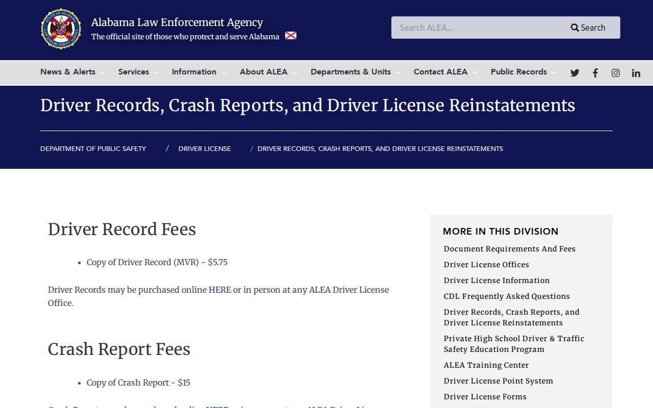 Butler County traffic court records compared with ALEA driver records